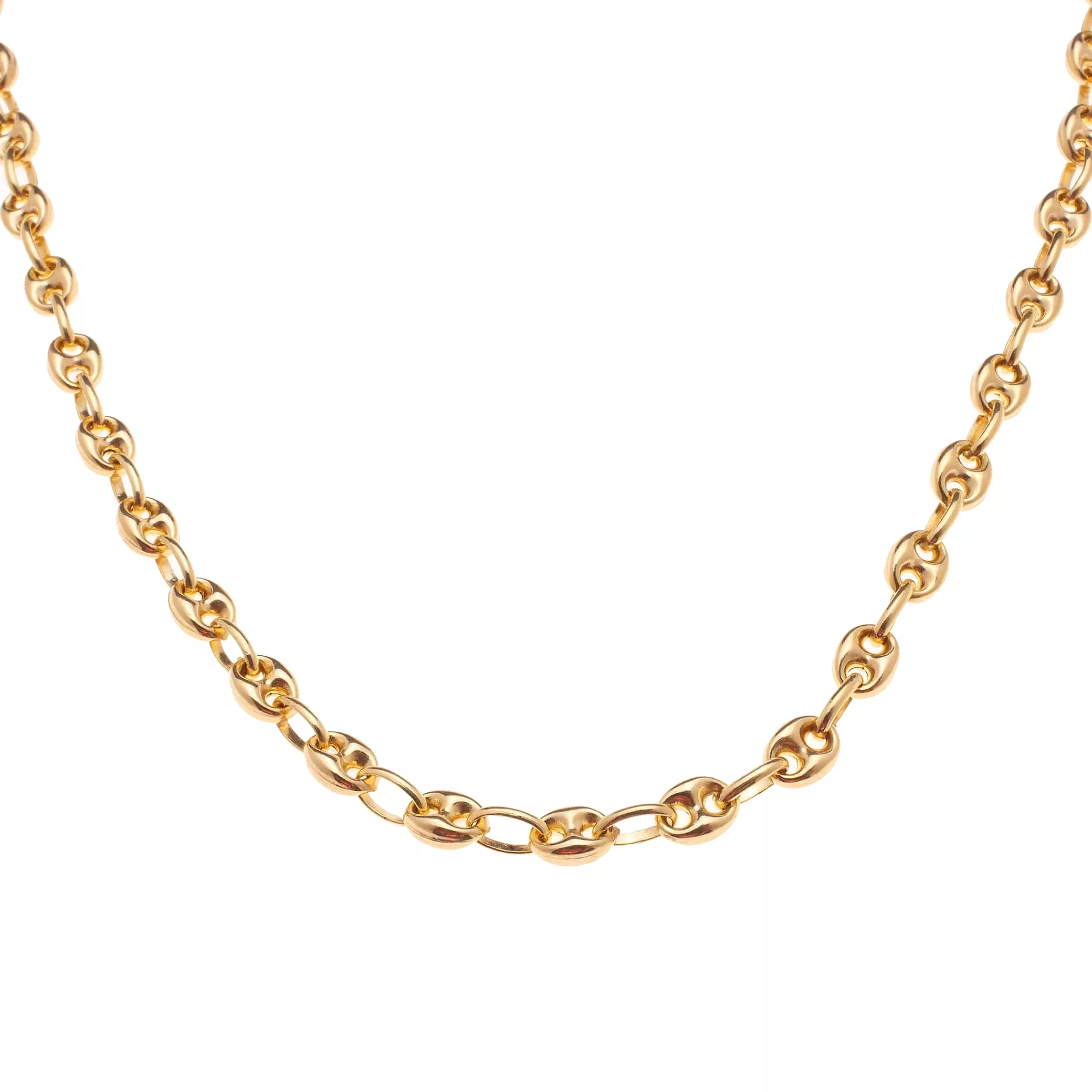 14K Gold Anchor Chain Necklace 5mm