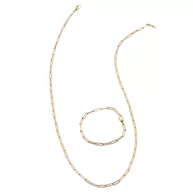 14K Gold Small Paper Clip Necklace 2.0mm