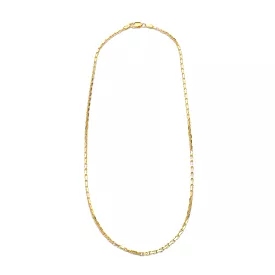 14K Solid Small Box Link Chain Necklace 2mm