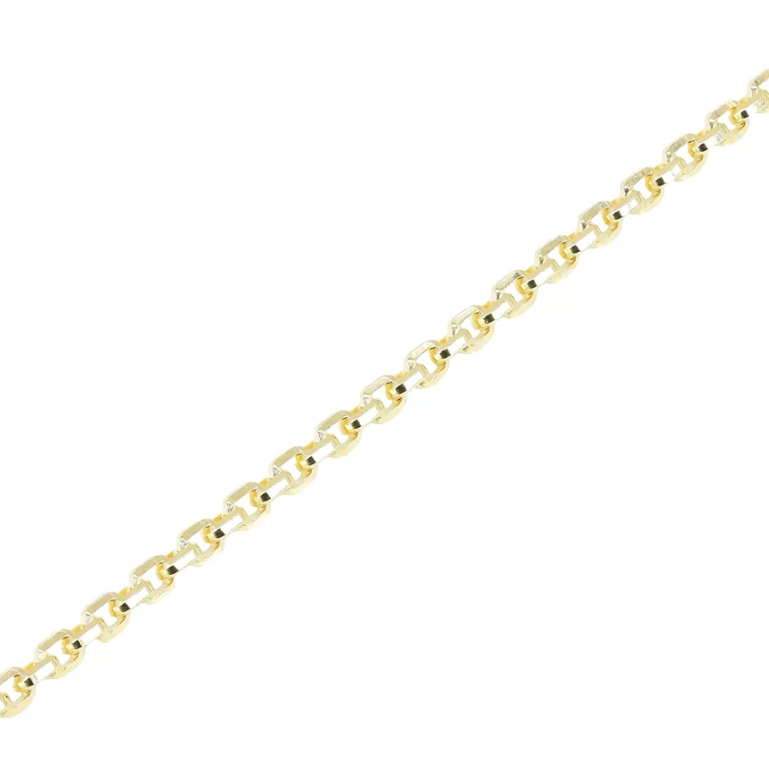 14K Solid Small Box Link Chain Necklace 2mm