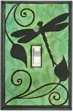 All Fired Up - Single Switchplate - Dragonfly Silhouette #CO164