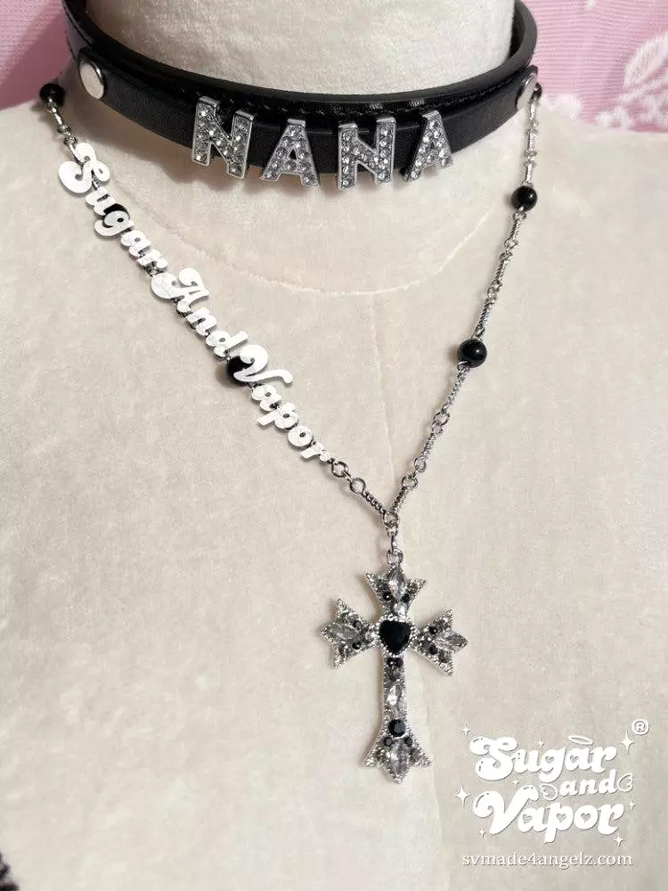 Annora Rhinestone Cross Necklace