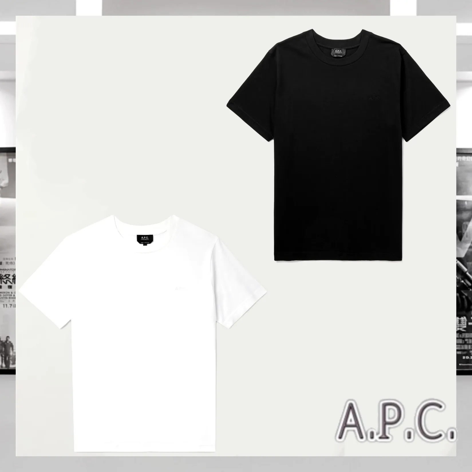 A.P.C.  |Cotton Short Sleeves Logo Designers T-Shirts