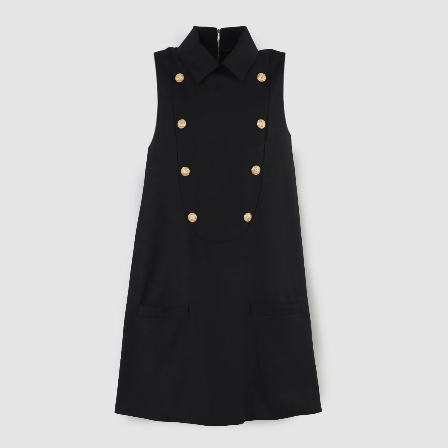 Balmain Girl's Black Sleeveless Dress