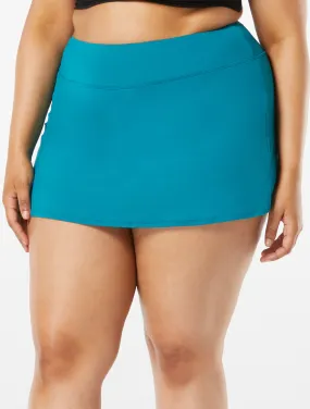  Beach House Plus Size Emma Pull On Swim Skort - Beach Solids     