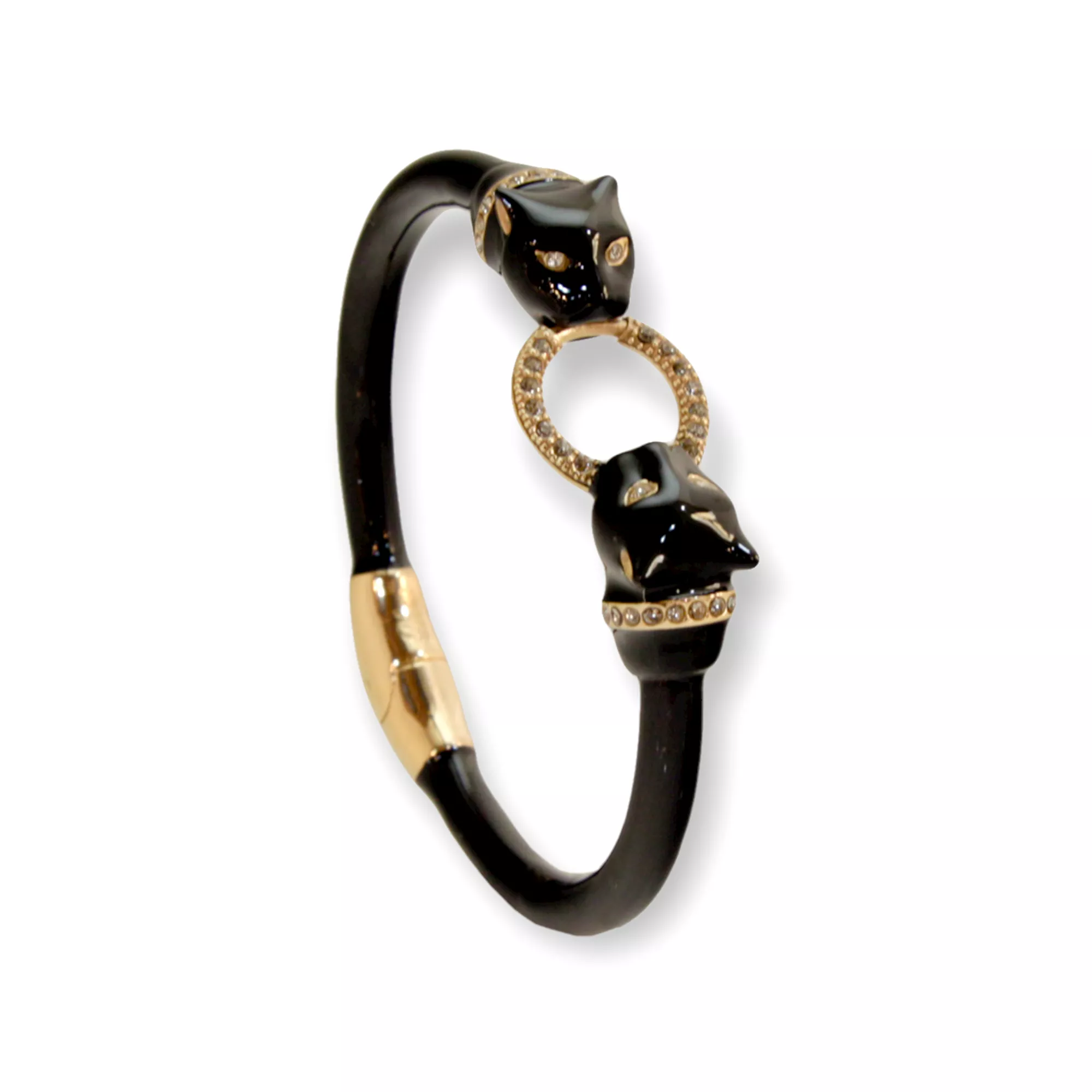 BLACK PANTHER BRACELET MICRO WITH CRYSTALS RING