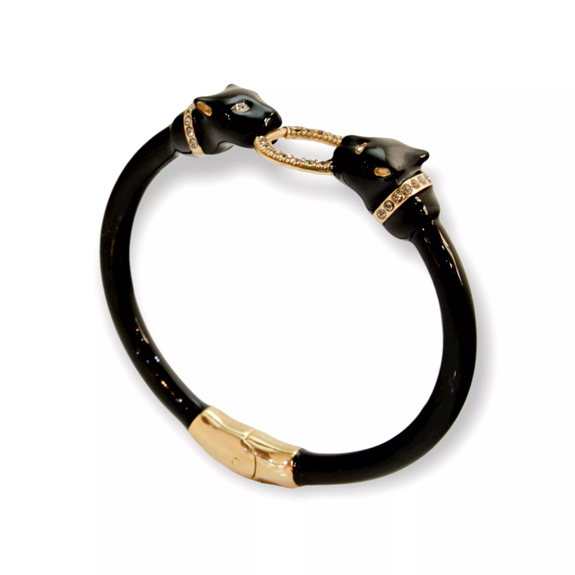 BLACK PANTHER BRACELET MICRO WITH CRYSTALS RING