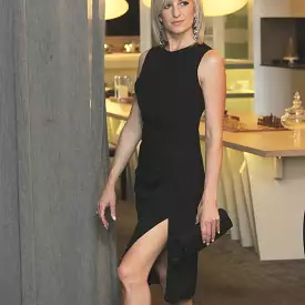 Black Sleeveless Dress with side Knot