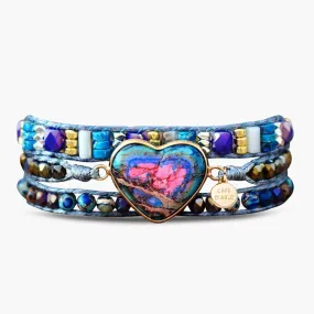 Blue Love Protection Wrap Bracelet