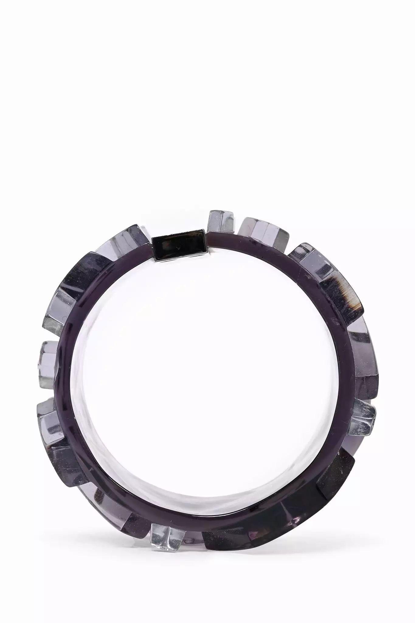 Burberry Grey Acrylic Cuff Bracelet