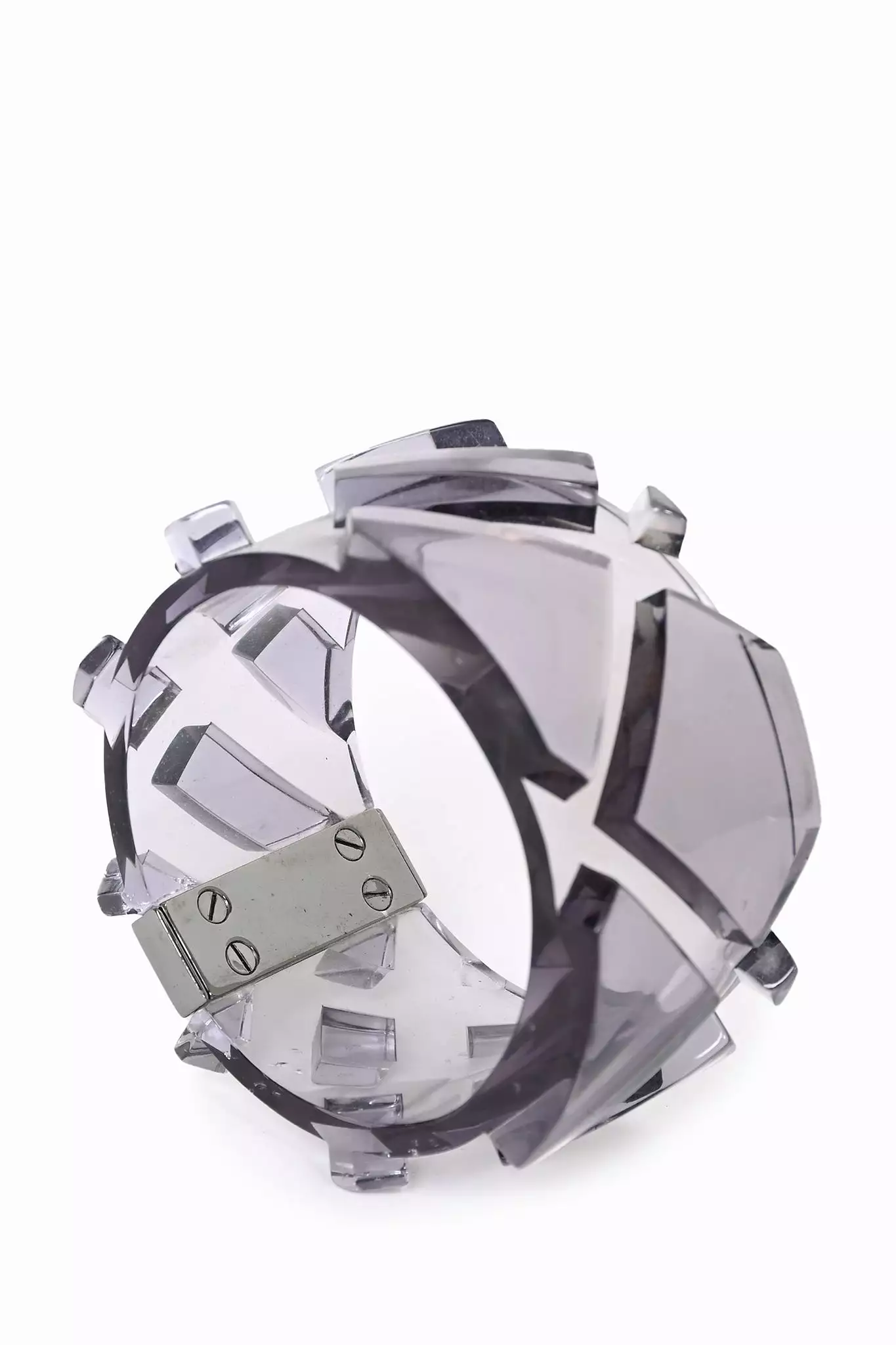 Burberry Grey Acrylic Cuff Bracelet