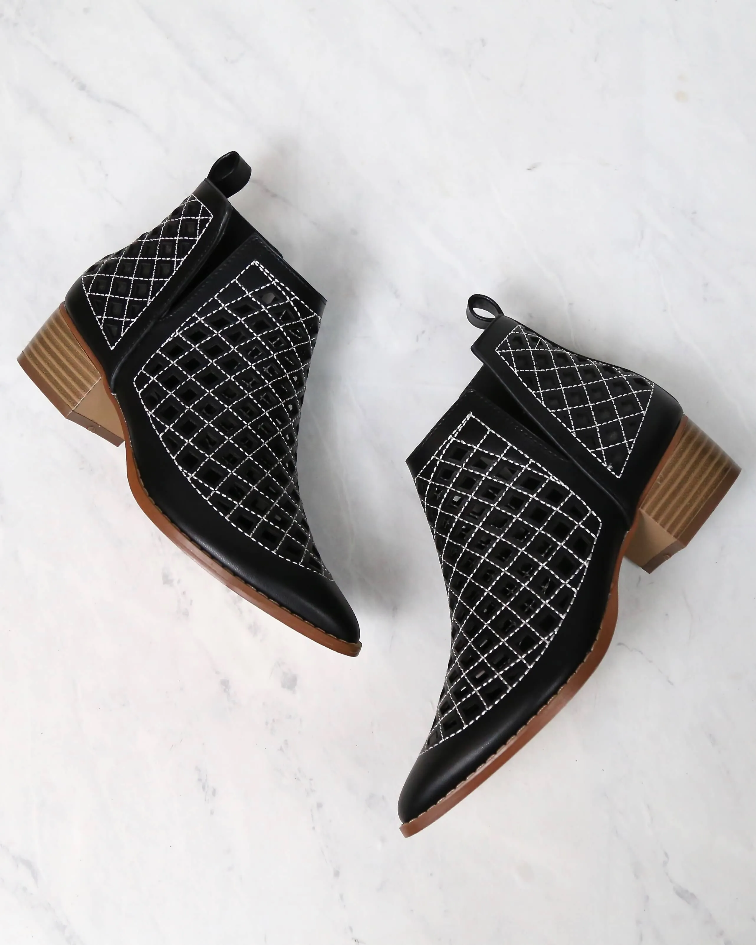 Cape Robbin - Vegan Leather Cut Out Booties in More Colors