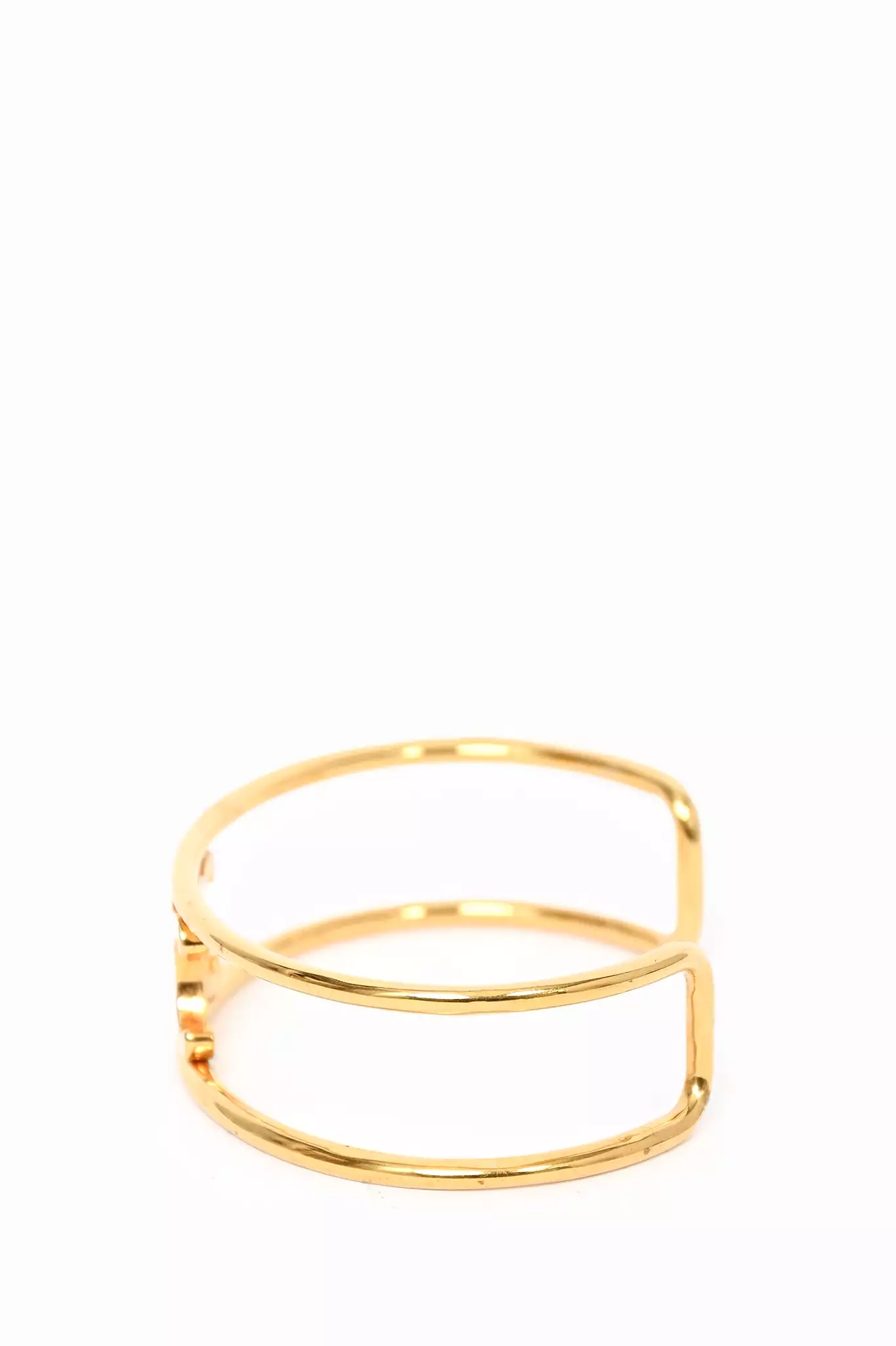 Celine Gold Toned Triomphe Cuff Bracelet Size C1