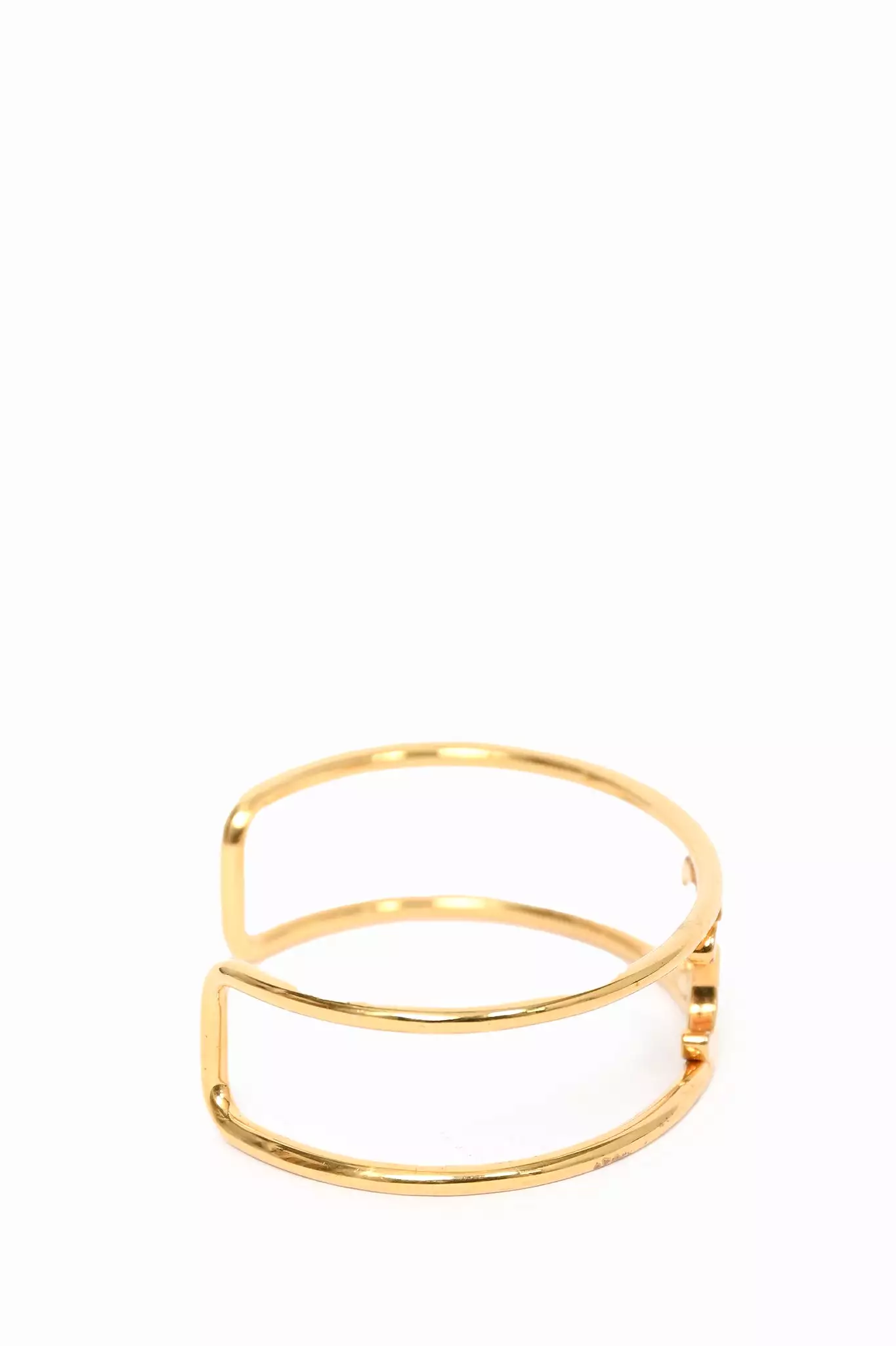 Celine Gold Toned Triomphe Cuff Bracelet Size C1