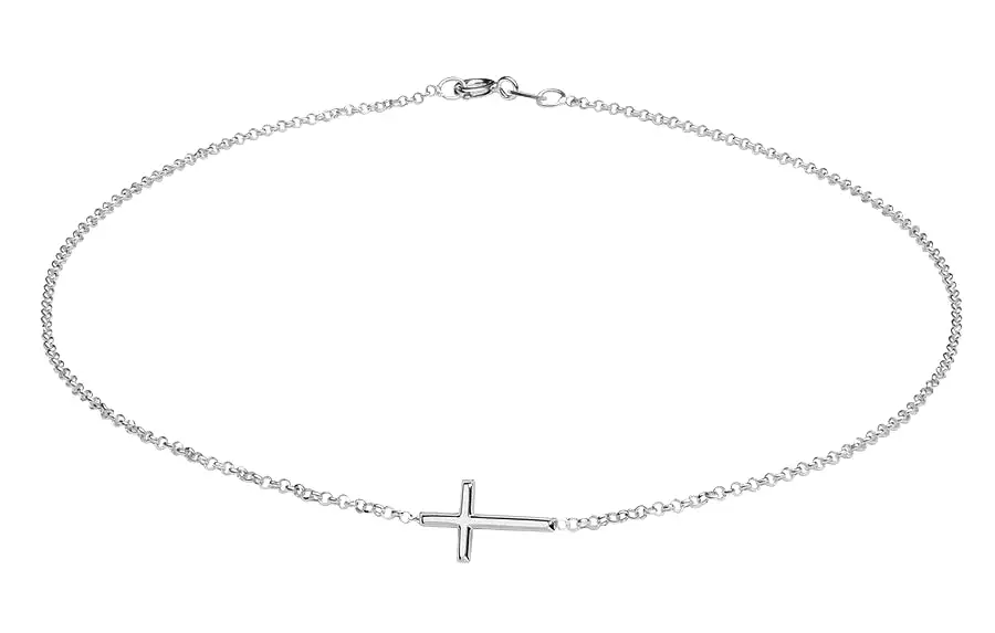 Cherished Moments Sterling Silver Children's Horizontal Cross Necklace