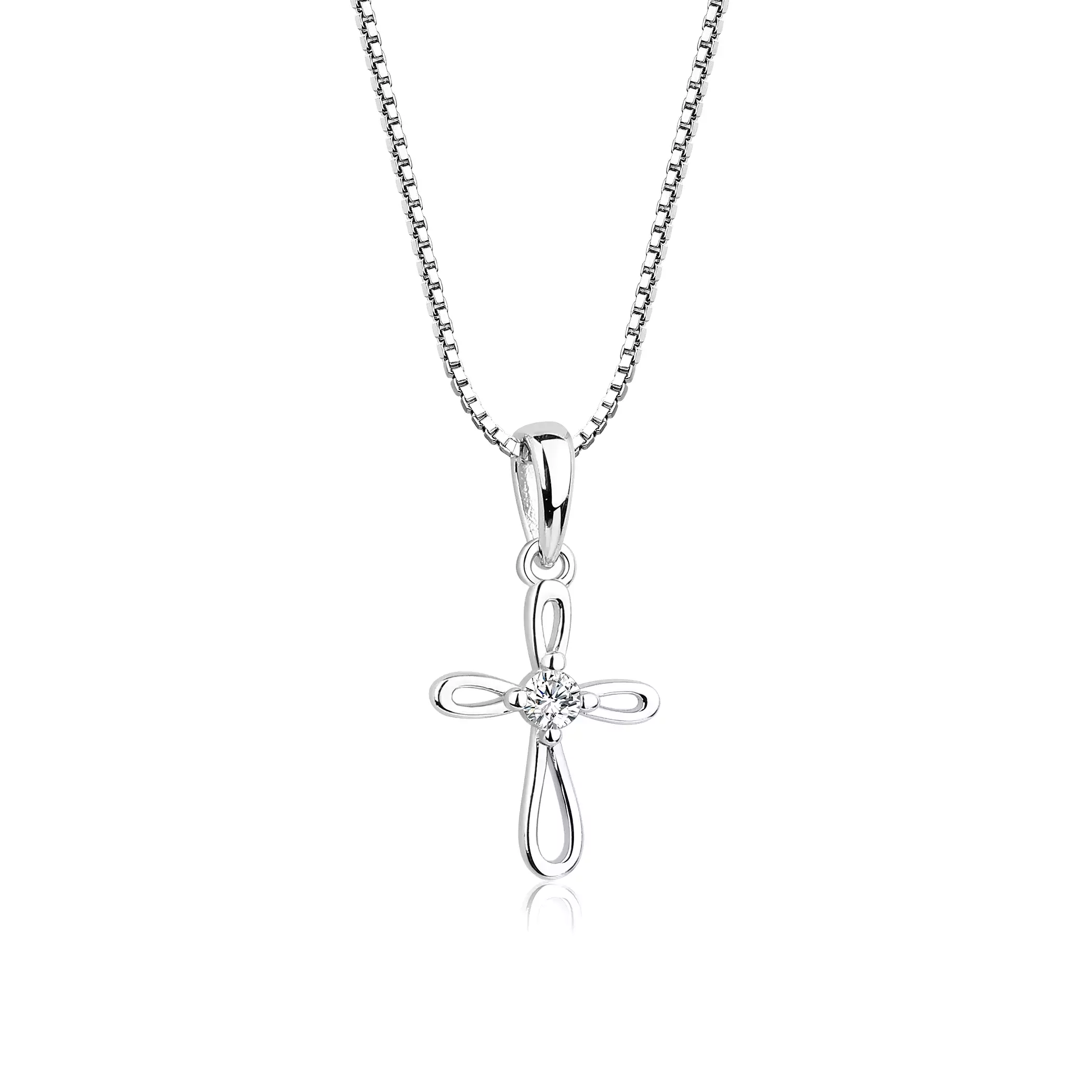 Cherished Moments Sterling Silver Children's Infinity Cross Necklace