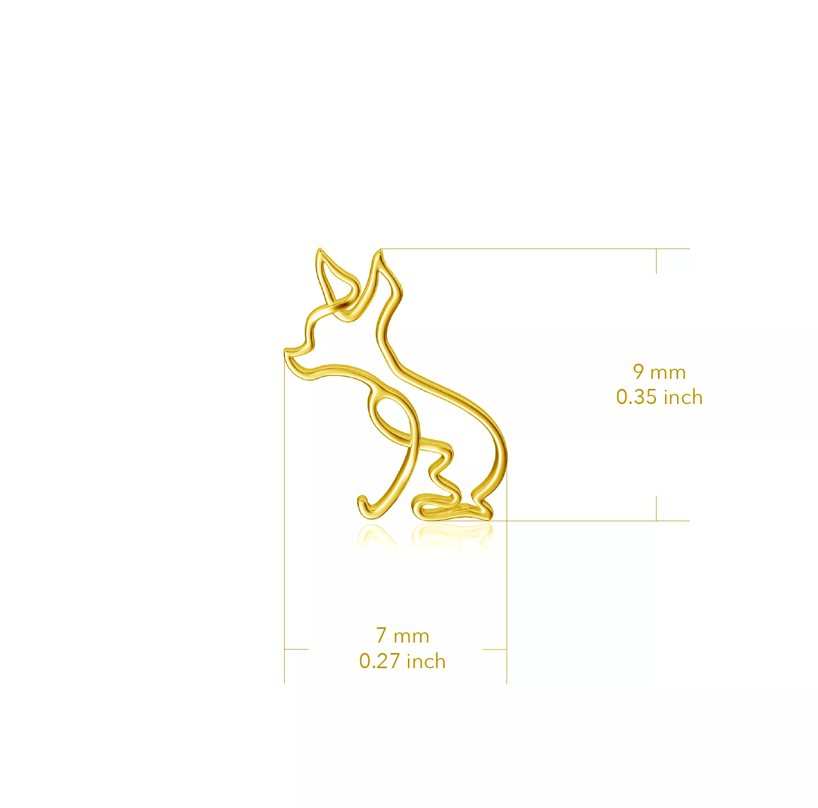 Chihuahua Post Earrings - Gold Plated