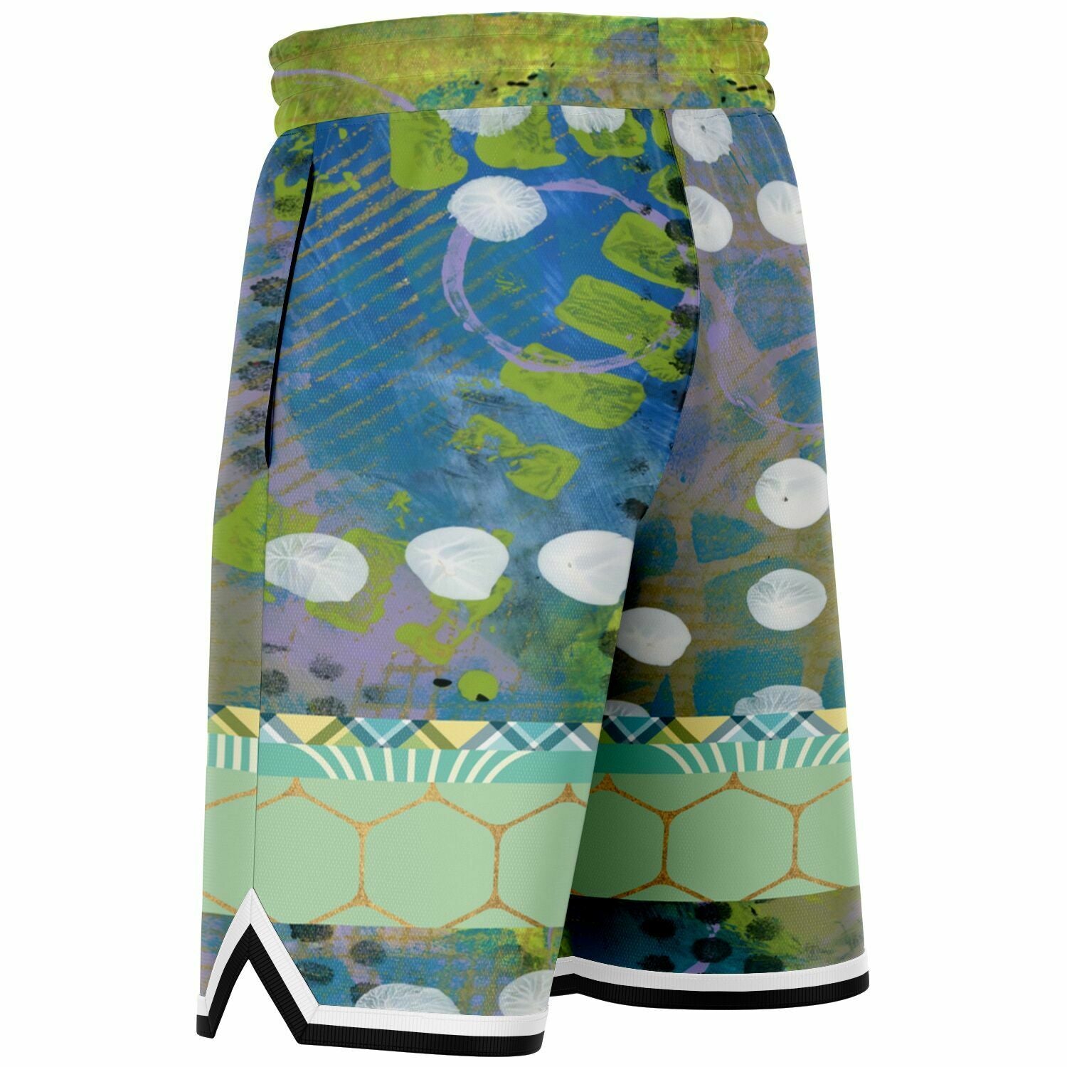 Dragonfly Abstract Print Basketball Shorts