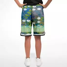 Dragonfly Abstract Print Basketball Shorts