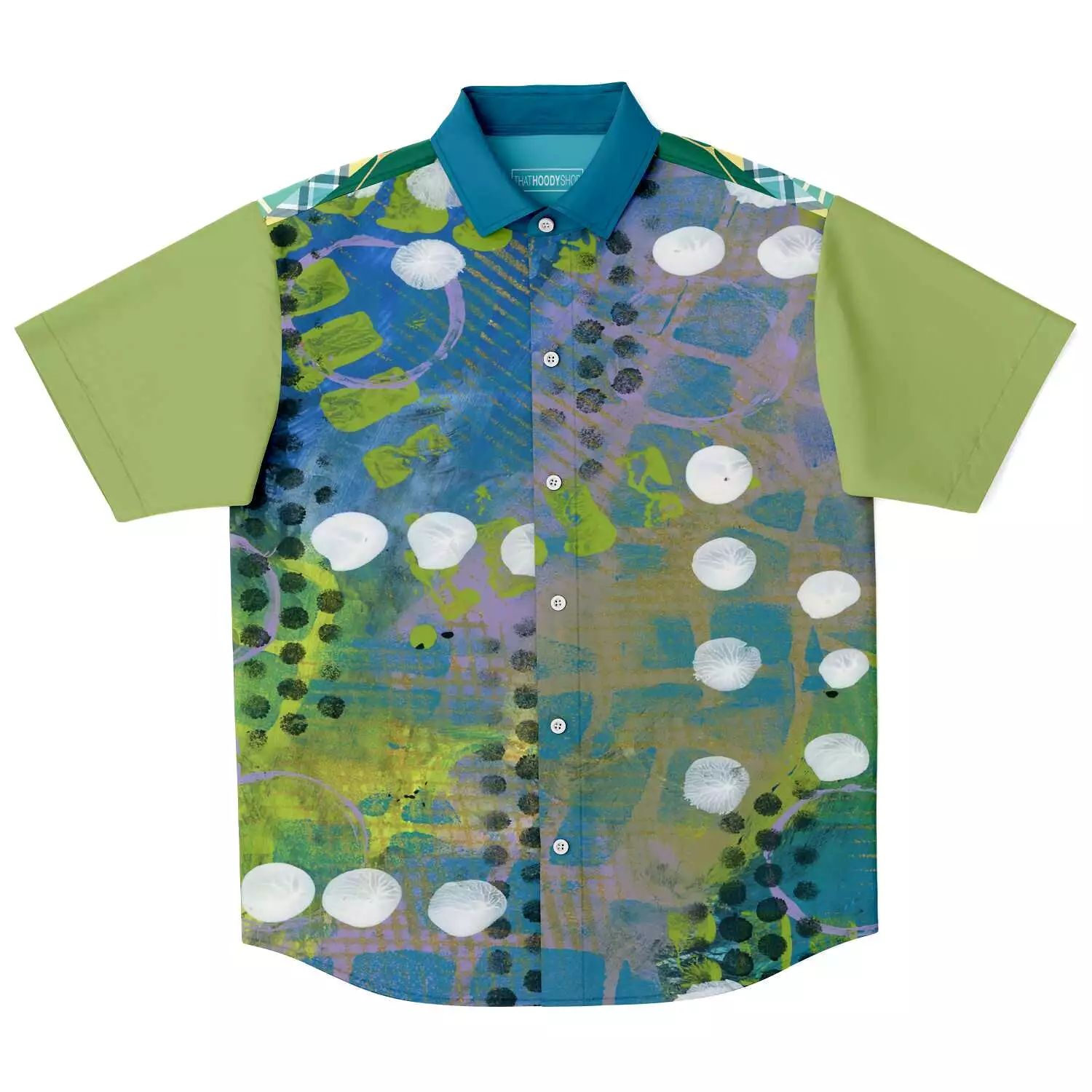 Dragonfly Abstract Print Button Down Shirt