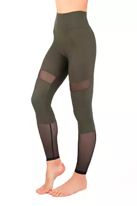 Dragonfly Barbara Leggings - Khaki Mesh