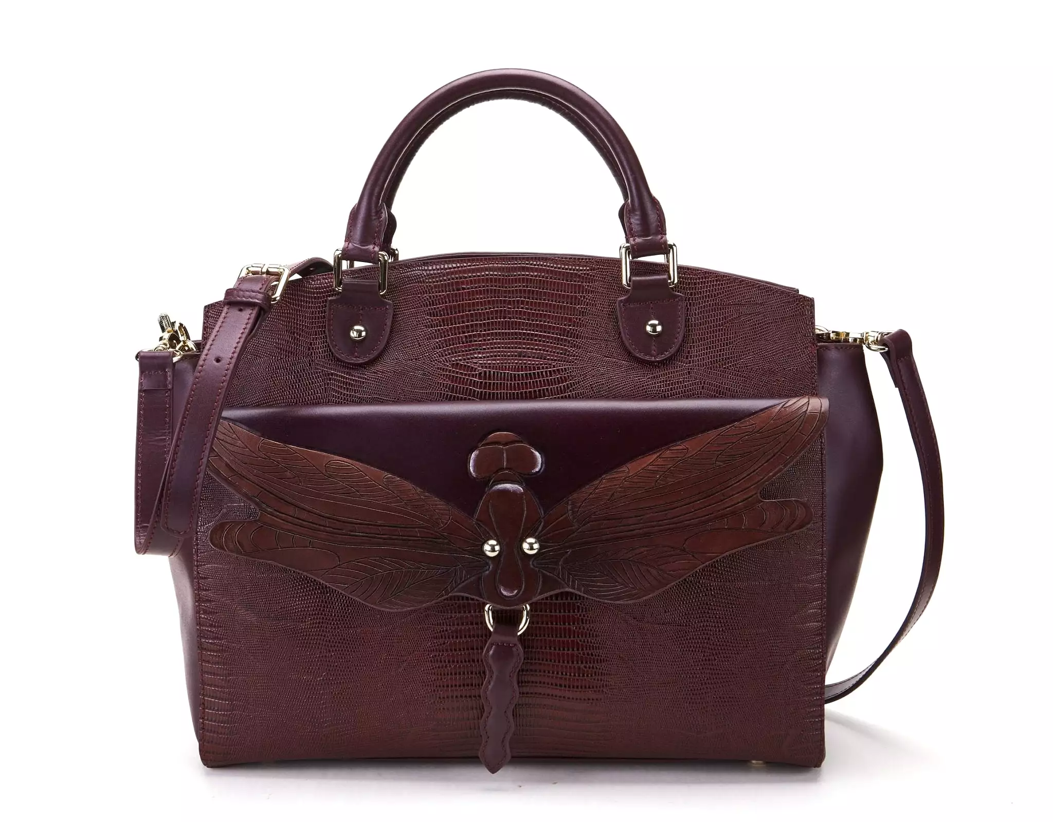 Dragonfly Brown Shoulder Bag