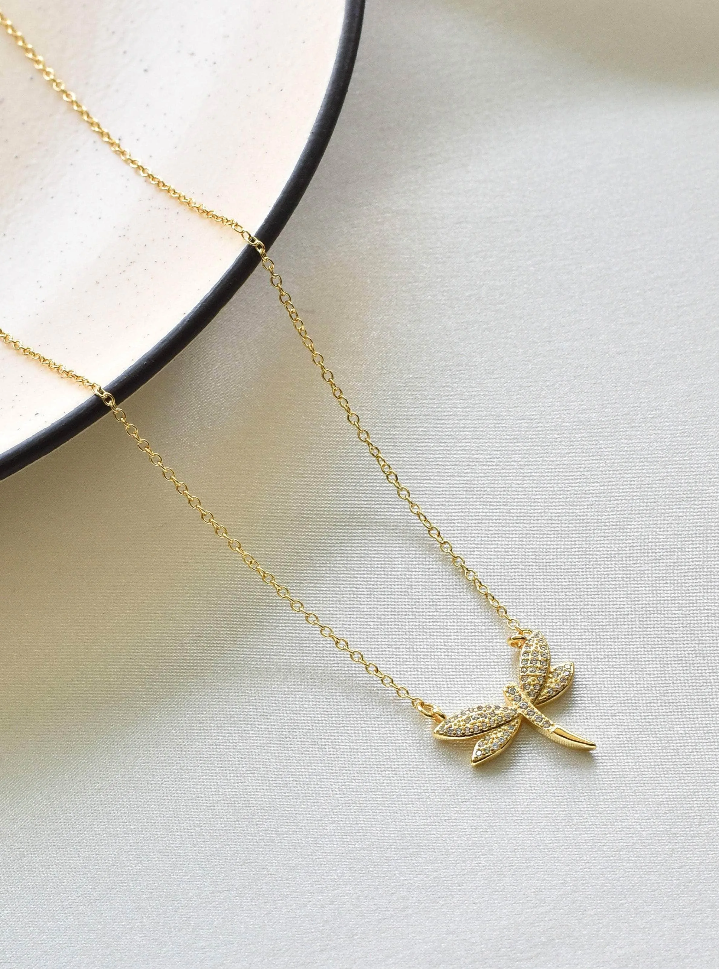 Dragonfly Gold Necklace