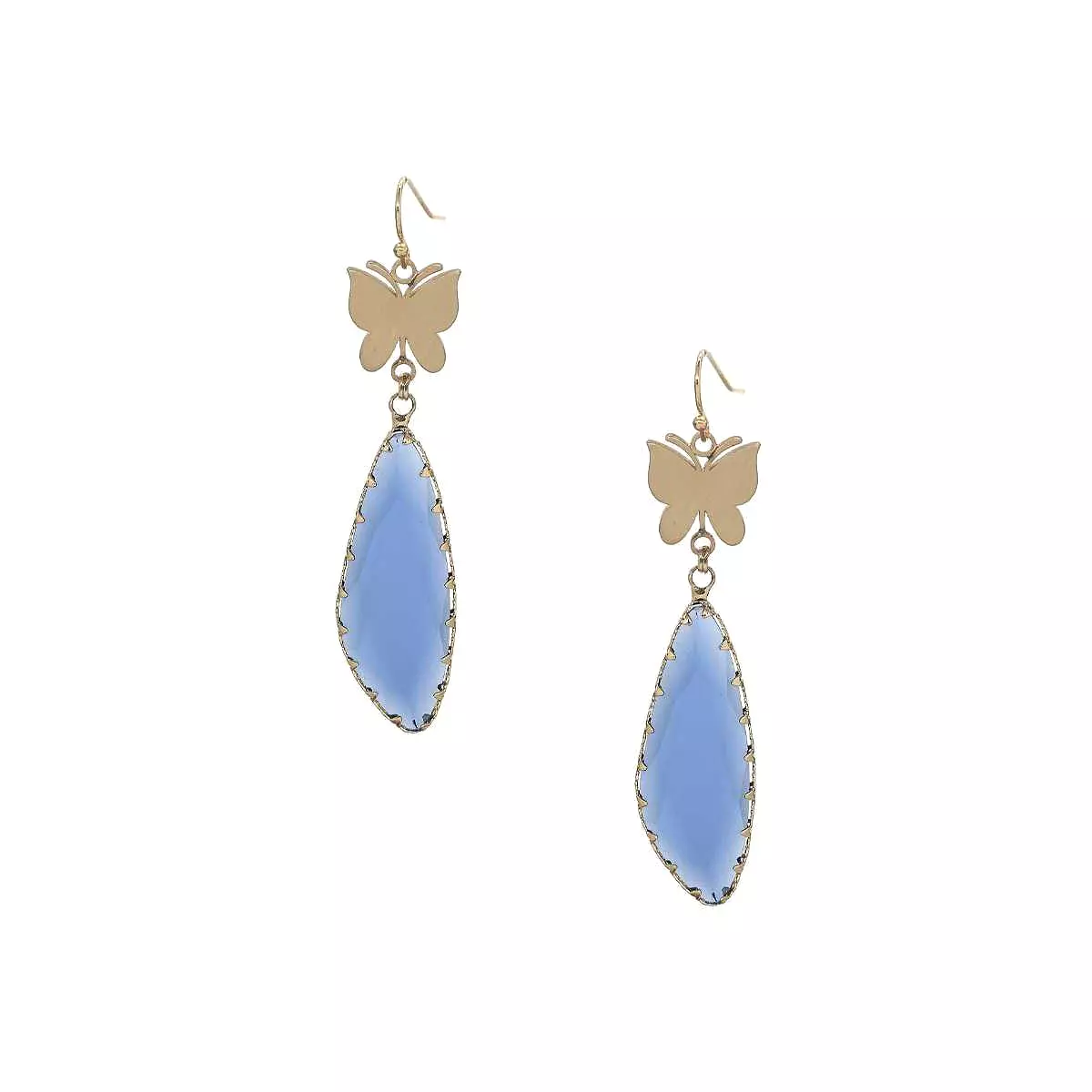 Fashion Butterfly Clear Stone Dangle Earring