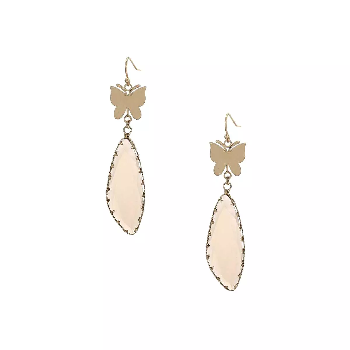 Fashion Butterfly Clear Stone Dangle Earring