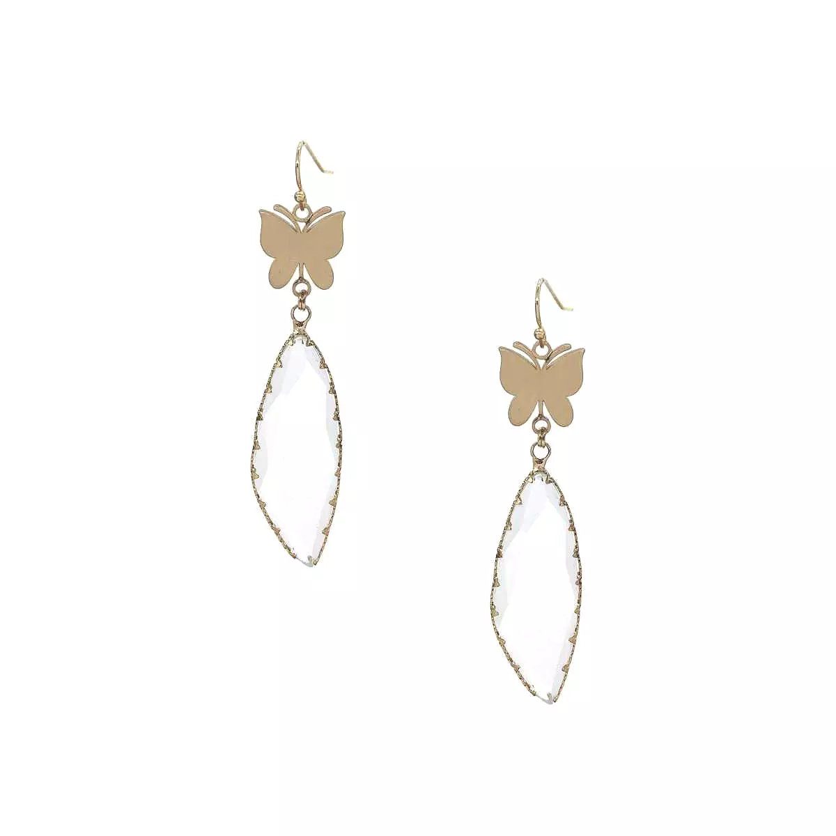 Fashion Butterfly Clear Stone Dangle Earring