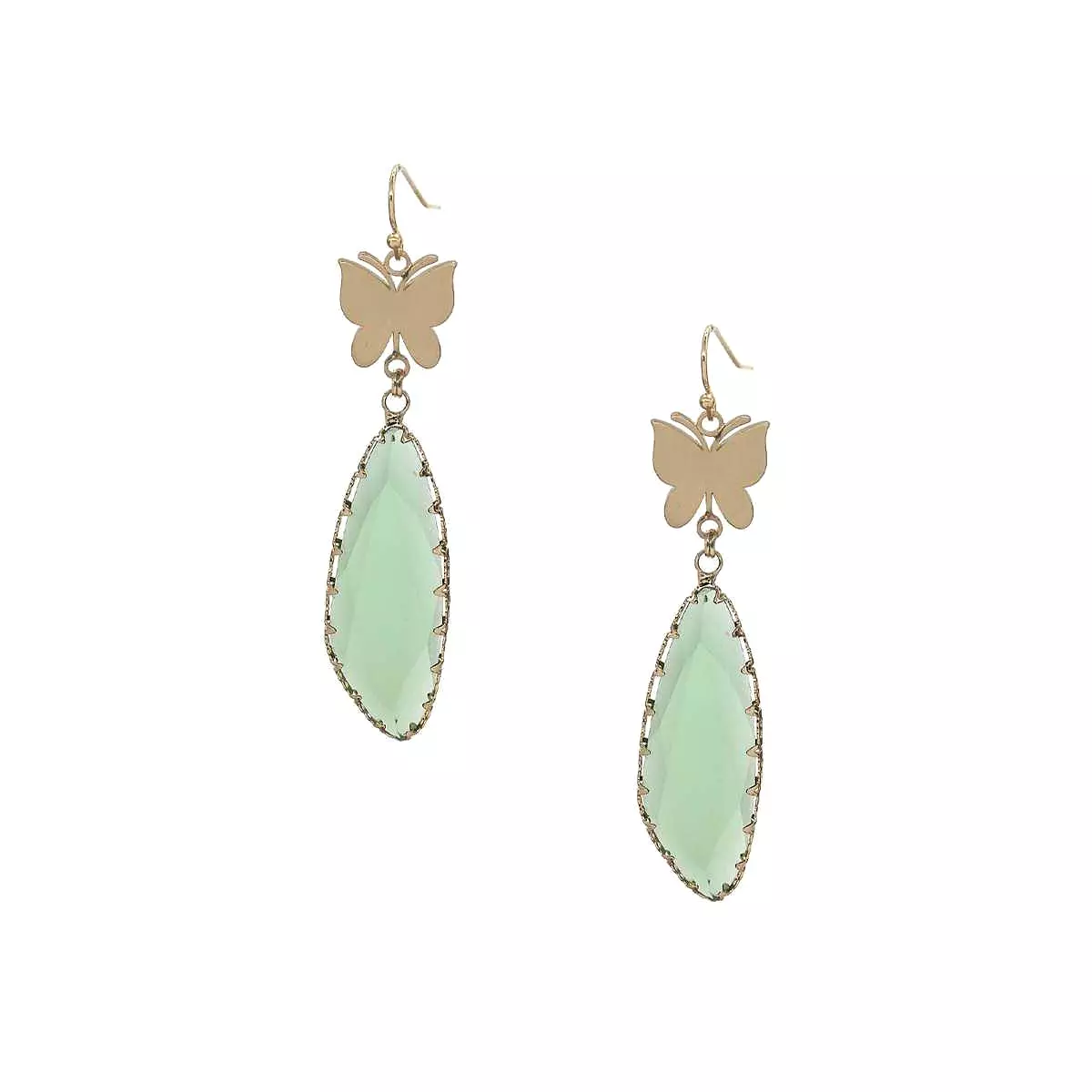 Fashion Butterfly Clear Stone Dangle Earring