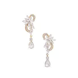 Flower Rhinestone Dangle Earring