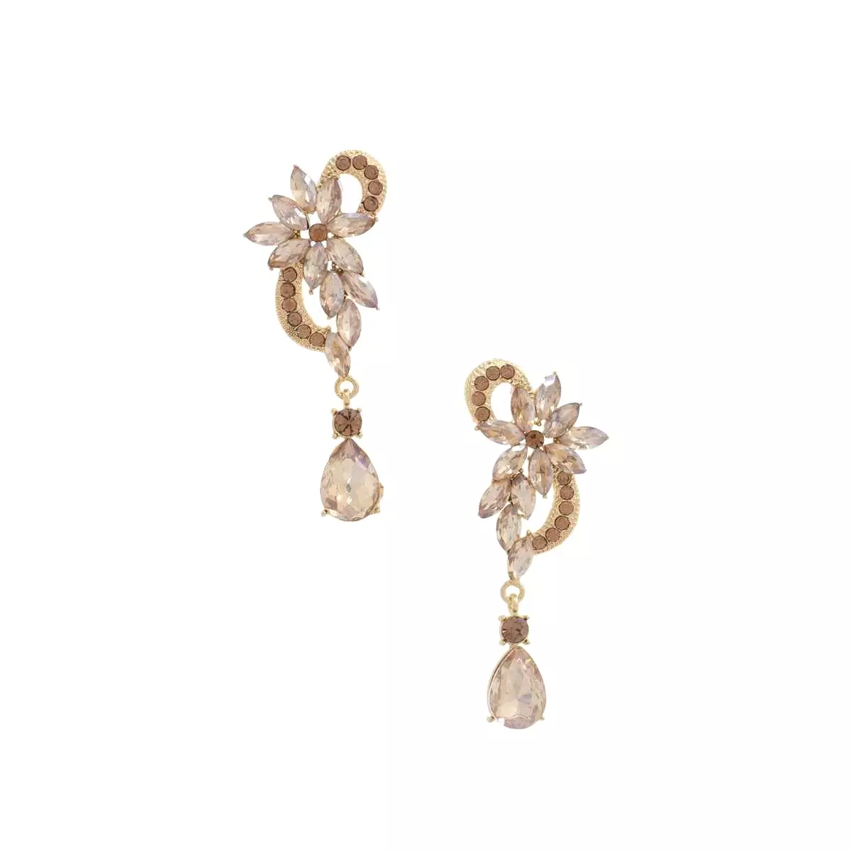 Flower Rhinestone Dangle Earring