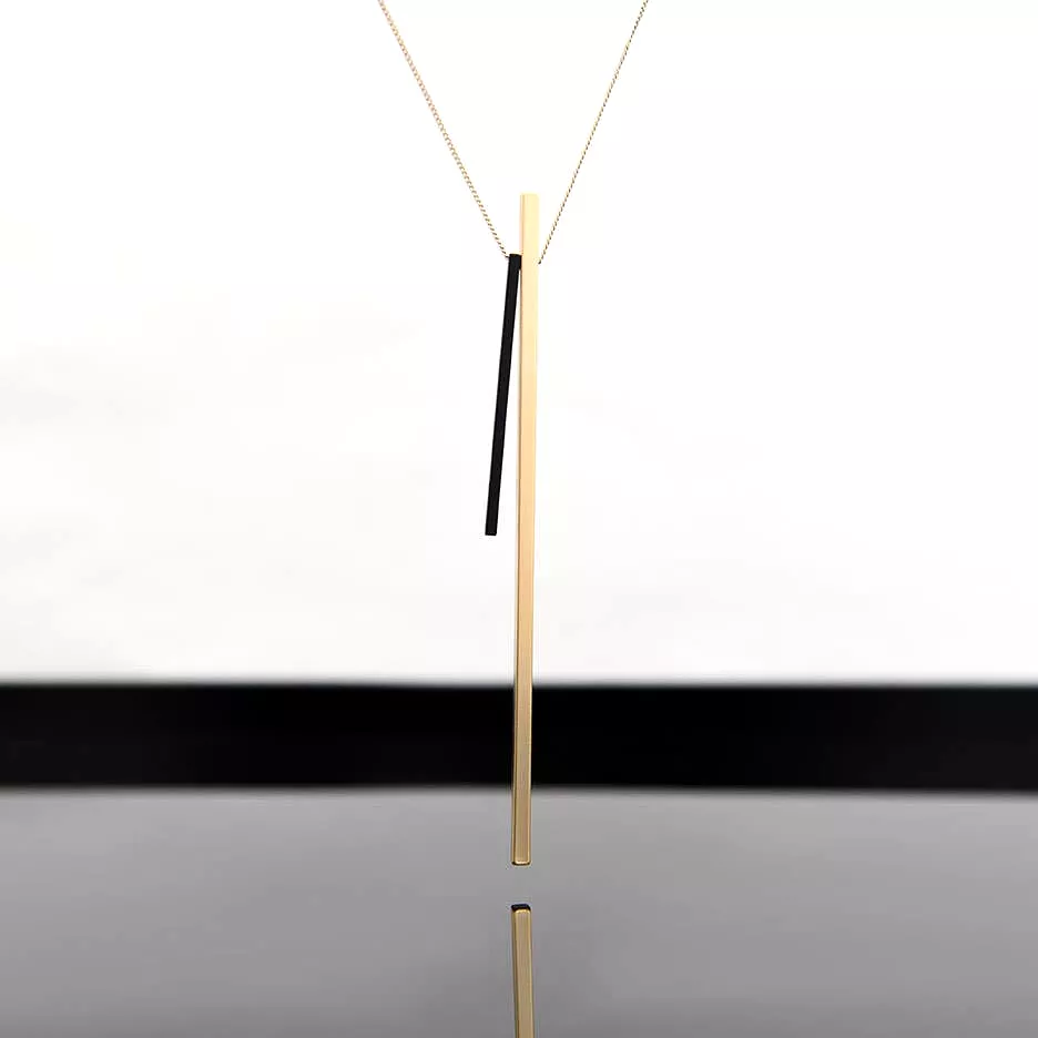 Forte Long Necklace | Gold Black