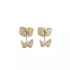 Gold Butterfly Stud Earrings