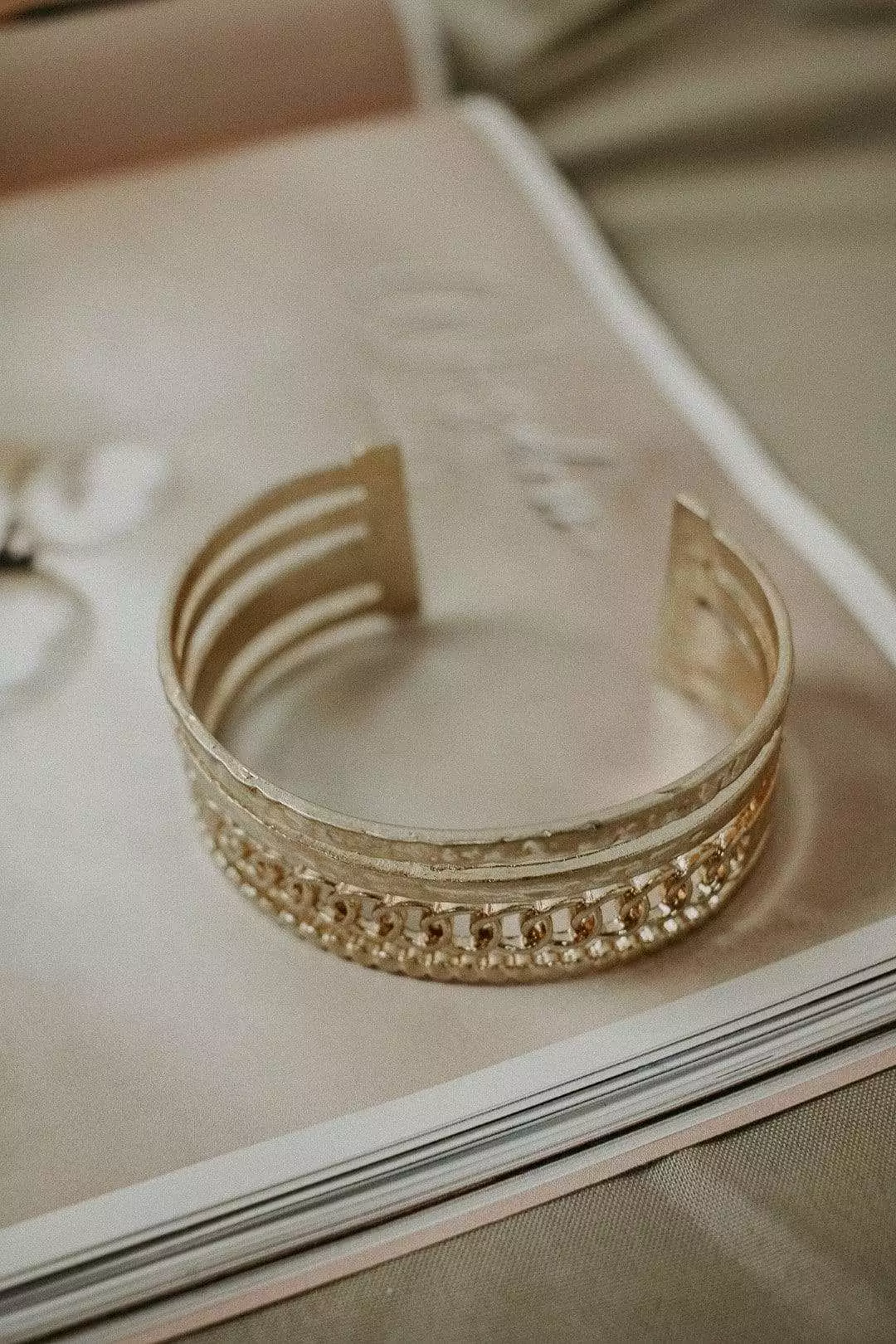 Gold Chain Cuff