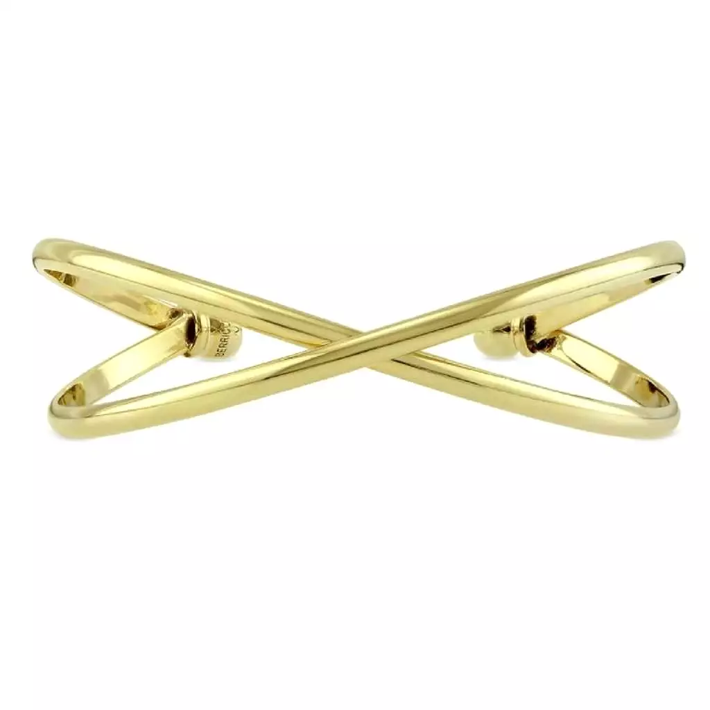 Gold Criss Cross Cuff Bracelet