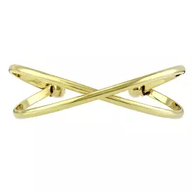 Gold Criss Cross Cuff Bracelet