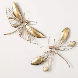 Gold Dragonfly Wall Decor Set