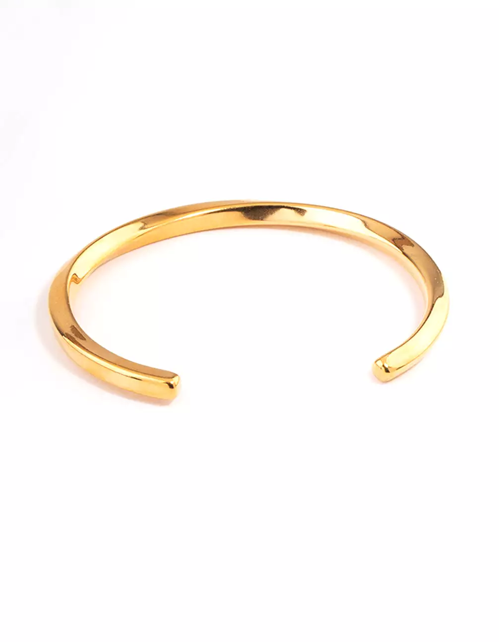 Gold Plated Stainless Steel Subtle Twist Cuff Bracelet