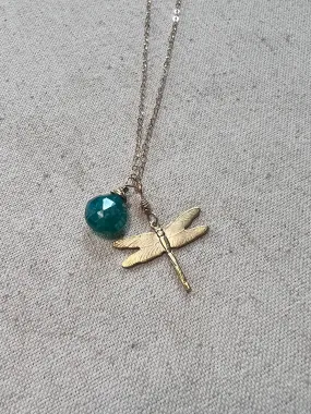 Golden Dragonfly Necklace