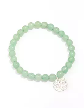 Green Aventurine Evil Eye Charm Bracelet