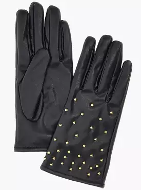 GUESS Maranta Studded Gloves Black