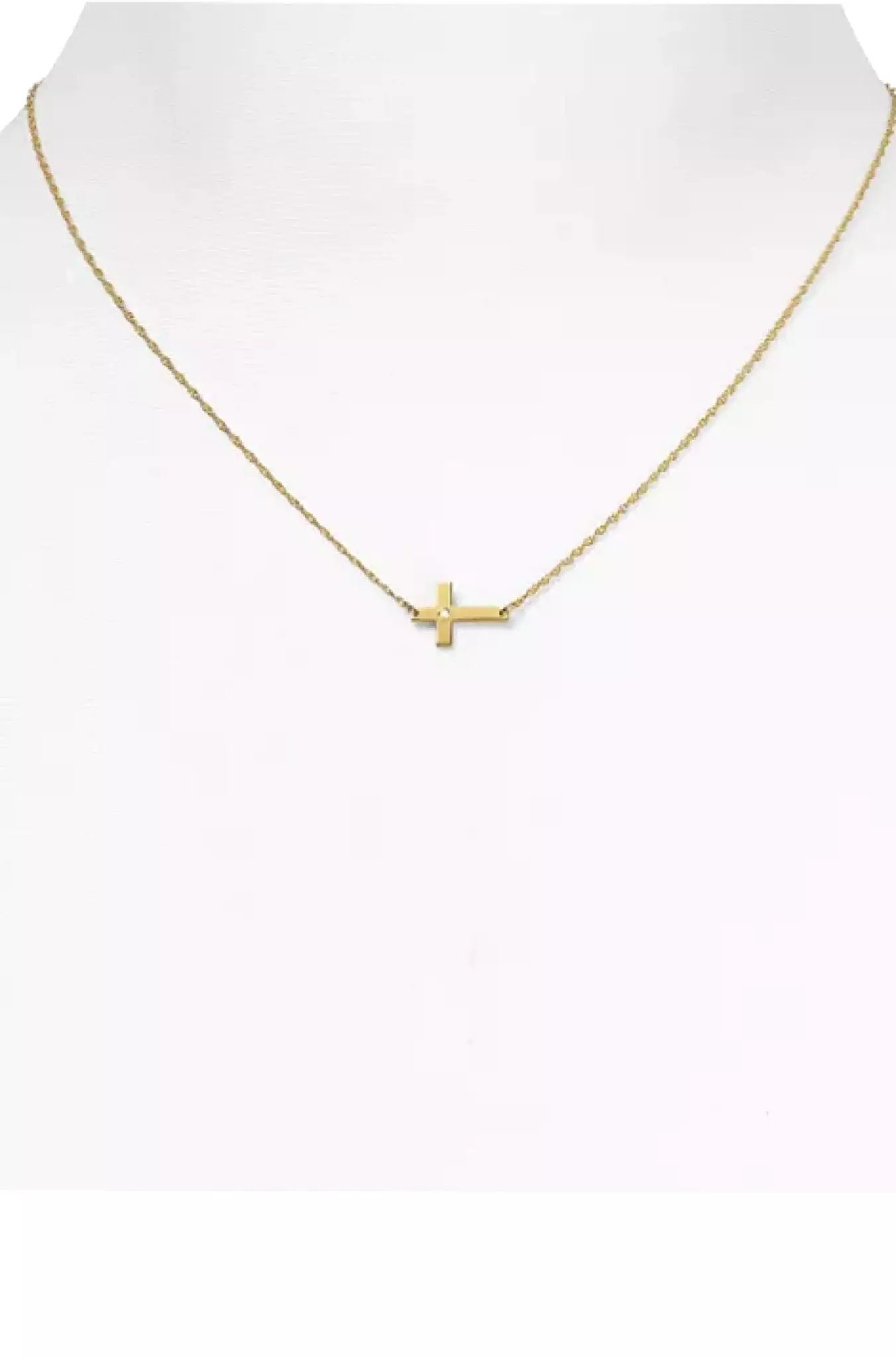 Horizontal Cross Necklace