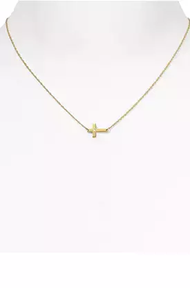 Horizontal Cross Necklace