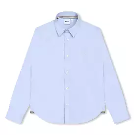 Hugo Boss Boys Long Sleeved Dress Shirt _Blue J25O35-77D