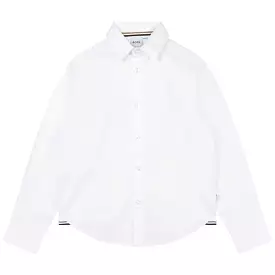 Hugo Boss Boys Long Sleeved Slim Fit Dress Shirt _White J25O35-10P