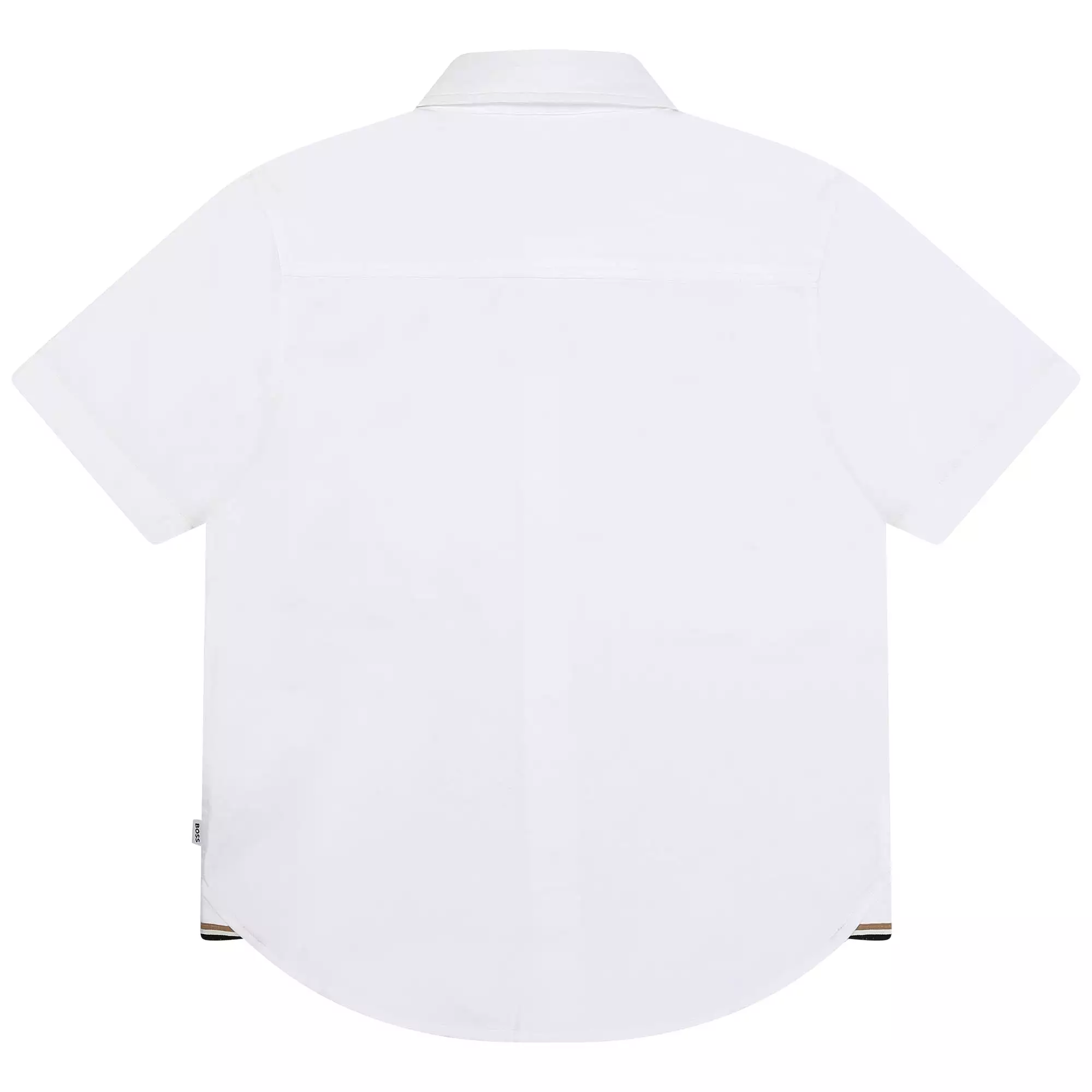 Hugo Boss Boys Short Sleeved Slim Fit Dress Shirt _White J25O36