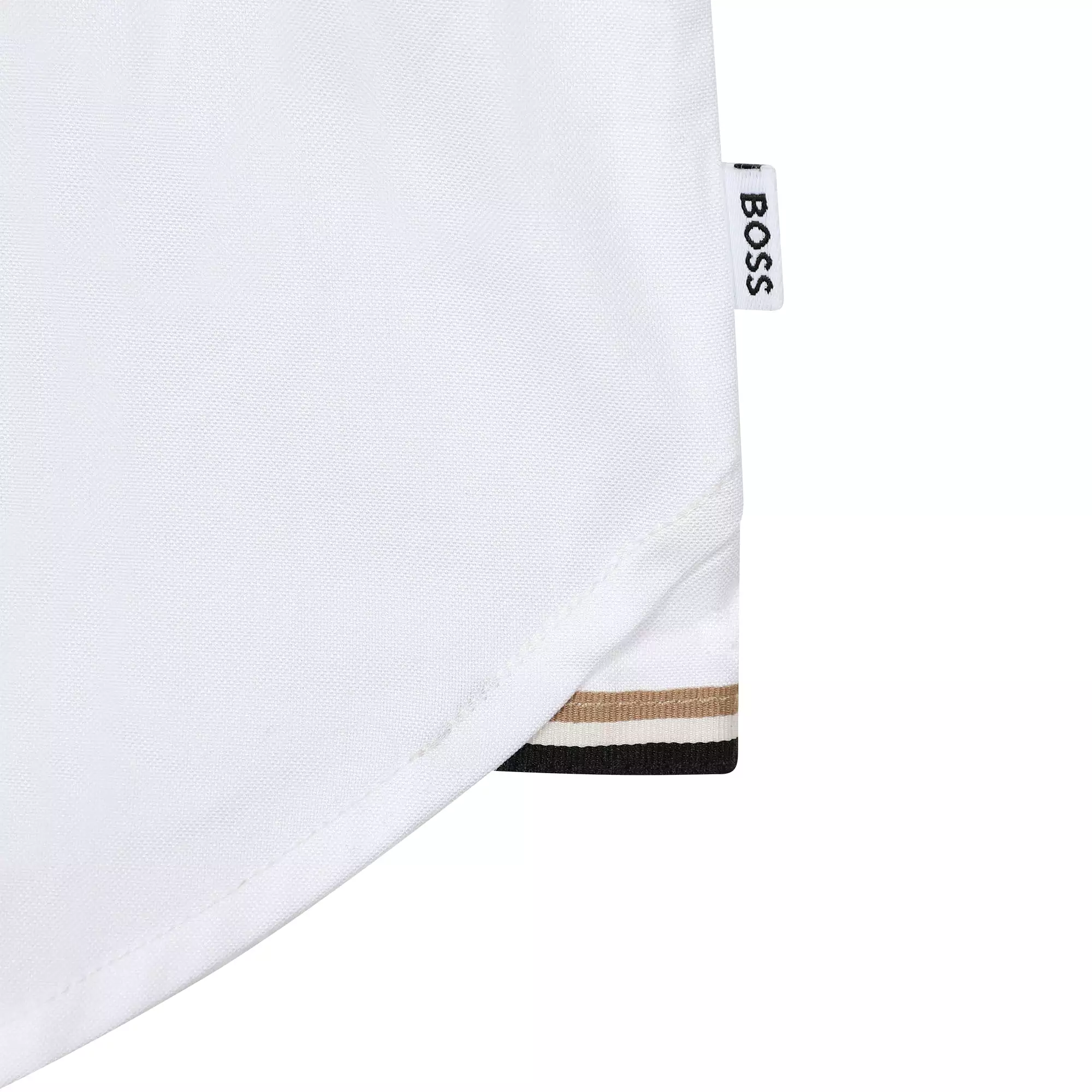 Hugo Boss Boys Short Sleeved Slim Fit Dress Shirt _White J25O36