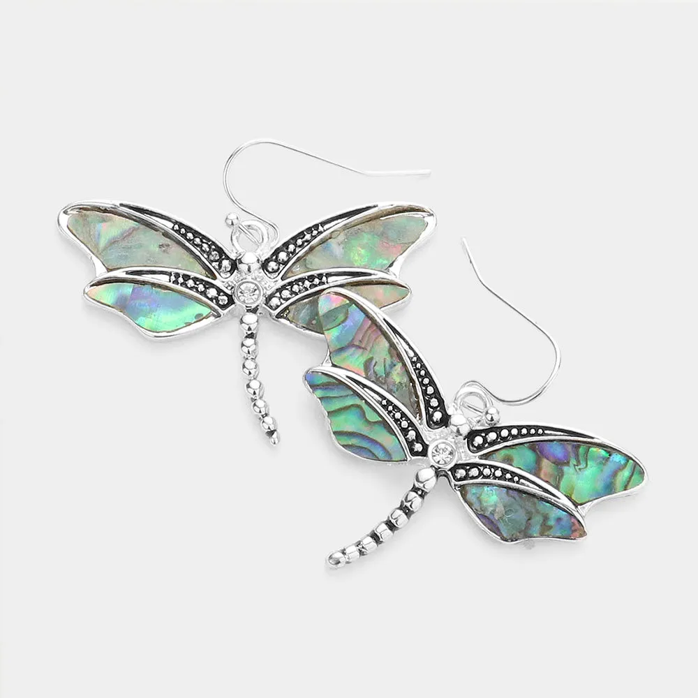 iLLASPARKZ Abalone Dragonfly Earrings